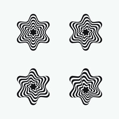 Poster - geometric star shape vector. abstract graphic element design