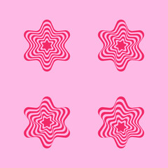 Poster - geometric star shape vector. abstract graphic element design