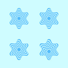 Poster - geometric star shape vector. abstract graphic element design