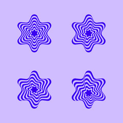 Poster - geometric star shape vector. abstract graphic element design