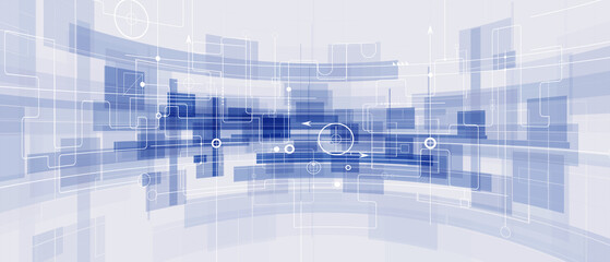 Wall Mural - Technology data background, idea of global business solution