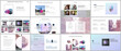 © xenia_design - Presentation design vector templates, multipurpose template for presentation slide, flyer, brochure cover design with abstract circle banners. Social media web banner. Social network photo frame.