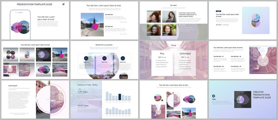 Wall Mural - presentation design vector templates, multipurpose template for presentation slide, flyer, brochure 