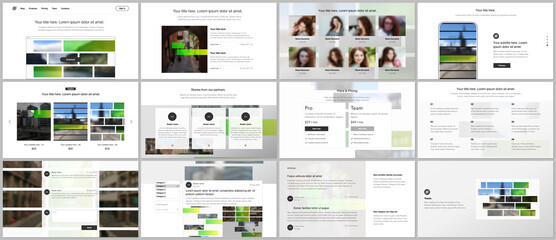 Wall Mural - vector templates for website design, presentations, portfolio. templates for presentation slides, fl