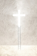 Ladder Leads To Bright Cross