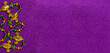 canvas print picture - Carnival decoration Mardi gras beadsglitter violet background