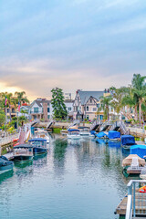 Canvas Print - Beautiful tourist destination in the resort like neighborhood of Long Beach CA