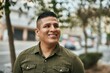 © Krakenimages.com - Young latin man smiling happy standing at the city.