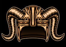 Gold Viking Helmet