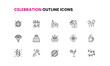 © Airess - party and celebration outline icons