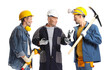 © Pixel-Shot - Miner men on white background