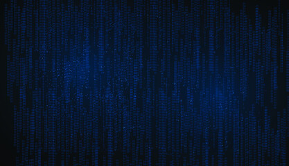 Abstract Technology Background. binary data and streaming binary code background. vector illustration