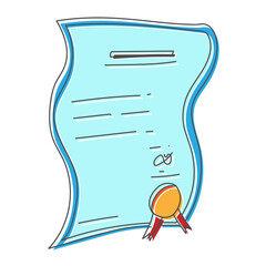 Poster - Bachelors Certificates hand drawn design vector illustration