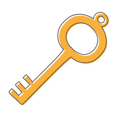 Poster - key hand drawn design vector illustration