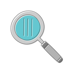 Poster - magnifying glass hand drawn design vector illustration