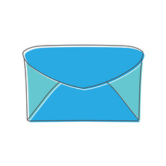 Poster - envelope hand drawn design vector illustration