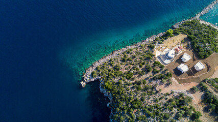 Wall Mural - view of the island of island in Greece