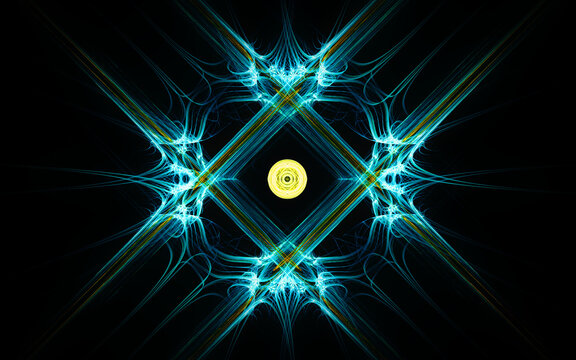 abstract illustration background image patterns in the form of lines and geometric shapes intersecting, intertwining in a chaotic manner for use in web design, computer graphics