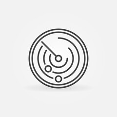 Poster - Radar linear vector concept round icon or logo element
