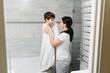 © Serhii - Mother washing little son in bathroom