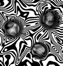 Vector Illustration Black White Abstract Lines And Balls