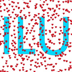 Poster - Collage on the theme of Valentine's Day.