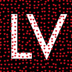 Poster - Collage on the theme of Valentine's Day.