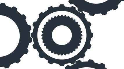 Poster - gray gears on a white background. picture.