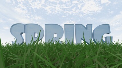 Poster - Image of grass and sky with the words 