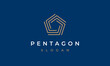 Geometrical Pentagon Logo Icon Symbol Design