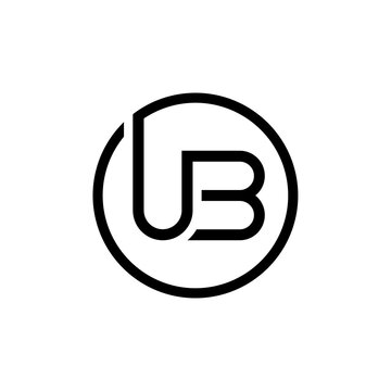 Initial Circle UB letter Logo Design vector Template. Abstract Letter UB logo Design