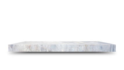 Aufkleber - Shelf marble isolated on a white background and display montage for the product Embed Clipping Path separate with black shadows.
