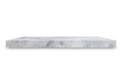 Aufkleber - Shelf marble isolated on a white background and display montage for the product Embed Clipping Path separate with black shadows.