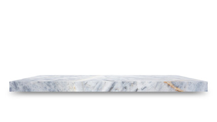 Aufkleber - Shelf marble isolated on a white background and display montage for the product Embed Clipping Path separate with black shadows.