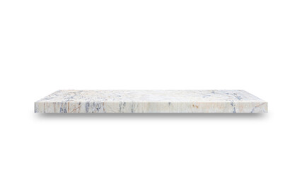 Aufkleber - Shelf marble isolated on a white background and display montage for the product Embed Clipping Path separate with black shadows.