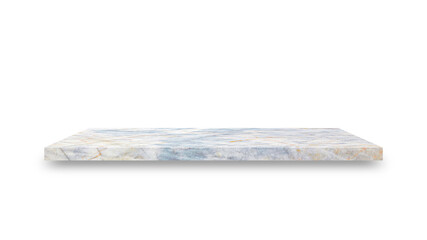 Aufkleber - Shelf marble isolated on a white background and display montage for the product Embed Clipping Path separate with black shadows.