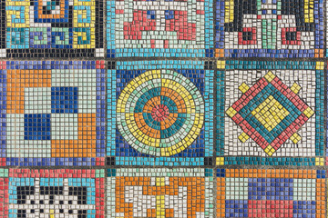 Aufkleber - Art Design. The mosaic on the wall surface