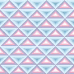 Poster - Seamless abstract geometric pattern, pastel triangles