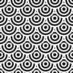 Poster - Seamless art texture with circle elements. Vector art.