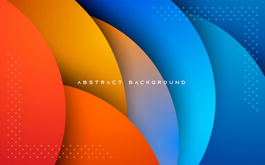 Abstract background hipster style. Circle shape overlap layers.