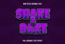 Text Effect 3d Shake & Bake Color Purple And White Gradient
