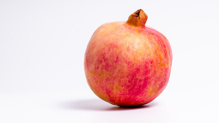 Ripe pomegranates isolated on a white background, Close up raw nature vegetable