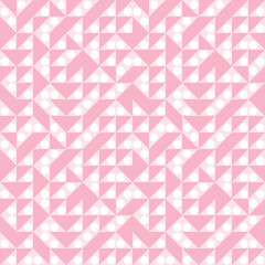 Poster - Pink and white seamless repeat pattern design, geometric abstract background