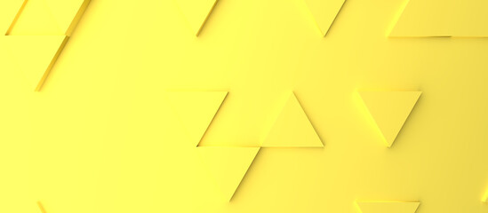 Wall Mural - Abstract modern yellow triangle background