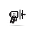 © bigpa - blaster, laser gun, futuristic gun icon on white background