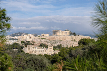 Wall Mural - Athens - December 2019: view of Pantheon