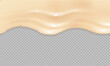 © gala - Flowing realistic liquid mayonnaise on transparent background.Spreading cheese, cream, milk, cream or yogurt.