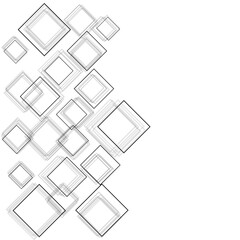 Fototapete - Modern square background. Geometric decoration concept. Digital geometric abstraction with lines. Jpeg
