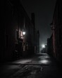 a dark and mysterious alley in St Andrews, Scotland, United Kingdom
