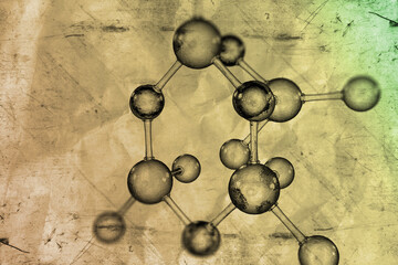 Wall Mural - atomic particle 3d illustration